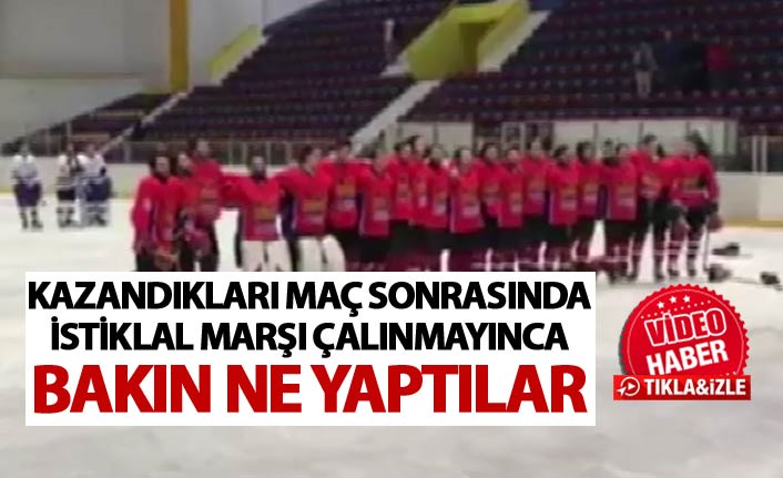 Kazandıkları maç sonrasında İstiklal Marşı çalışmayınca bakın ne yaptılar