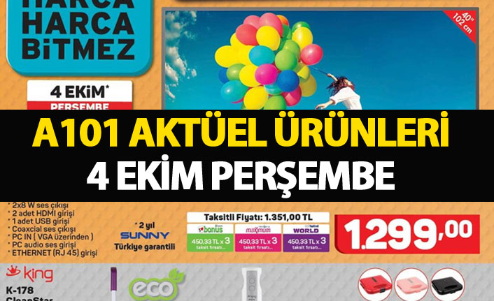 A101 Aktüel Ürünleri 4 Ekim - A101'de bu hafta neler var?