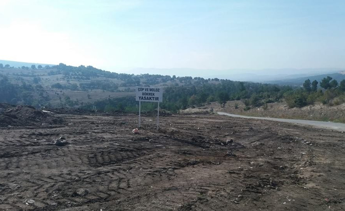 Yol üzerinde bulunan çöpler kaldırıldı