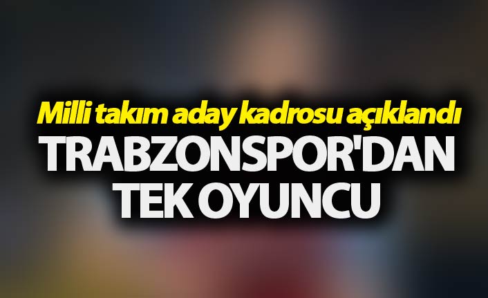 Milli takım aday kadrosu açıklandı - Trabzonspor'dan tek oyuncu