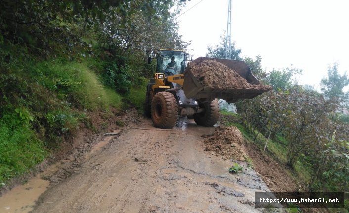 Trabzon'da şiddetli yağışların izleri temizleniyor