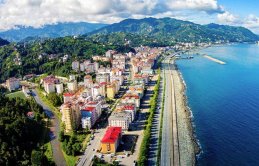 Rize'de yol çalışması