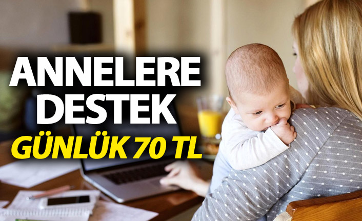 Annelere çalışma desteği - Günlük 70 TL...