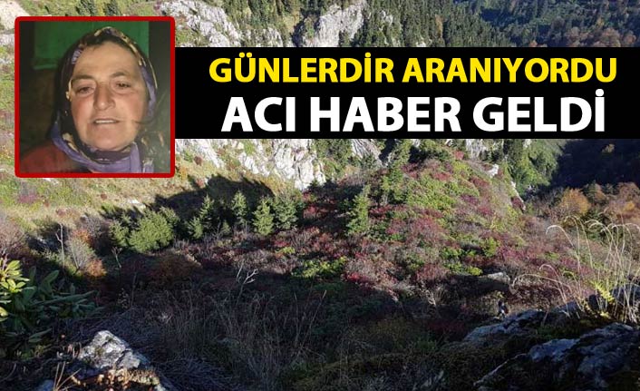 Trabzon’da kayıp kadından acı haber