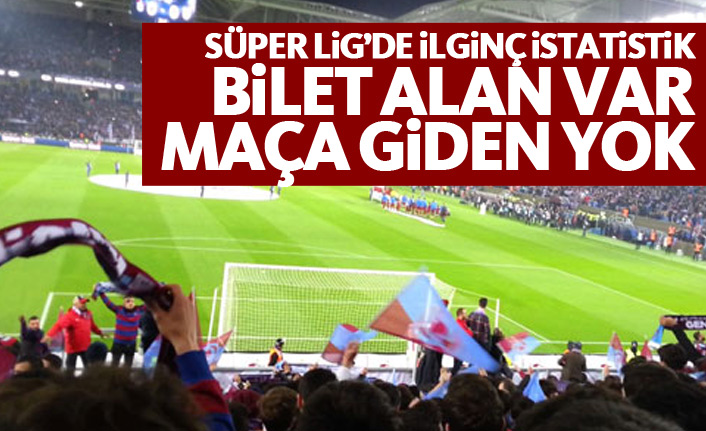 Süper Lig'de ilginç istatistik! Bilet alıyorlar maça gelmiyorlar!