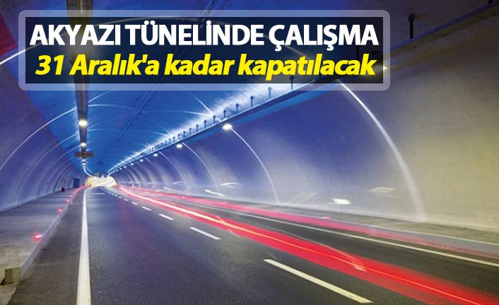 Trabzon'da Akyazı Tünelinde çalışma - 31 Aralık'a kadar kapatılacak