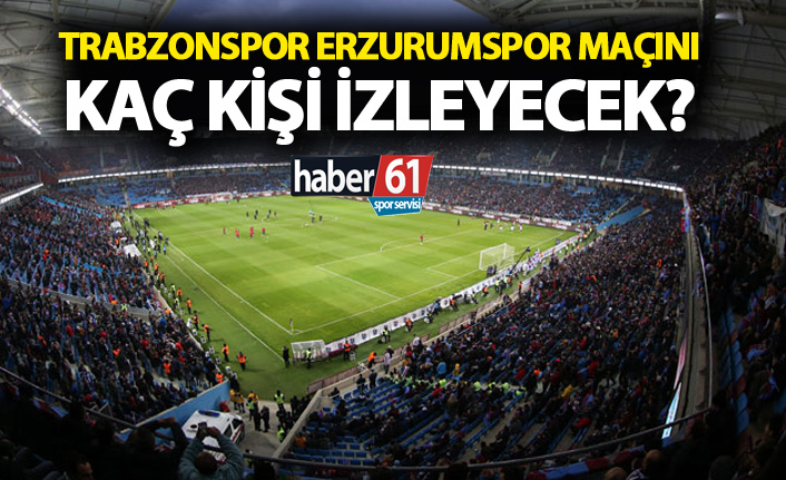 Trabzonspor Erzurumspor maçında kaç taraftar var?
