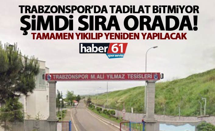Trabzonspor'da tesislerden sonra orası da bakıma alınıyor