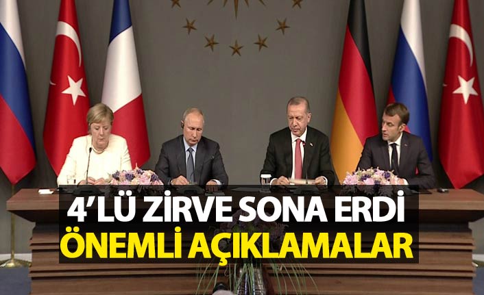 Dörtlü zirvenin ardından liderler açıklama yaptı