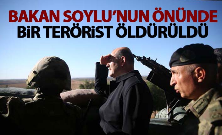 Bakan Soylu'nun gözü önünde bir terörist öldürüldü!