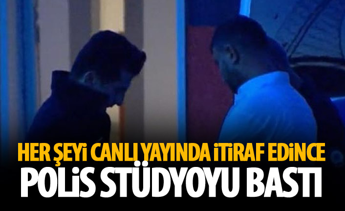 Her şeyi canlı yayında itiraf etti! Polis stüdyoyu bastı