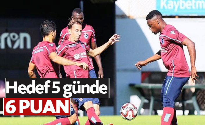 Trabzonspor'da hedef 5 günde 6 puan