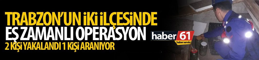 Trabzon’un iki ilçesinde aynı uyuşturucu operasyonu