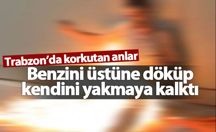 Parasını alamayınca kendini yakmaya kalktı!