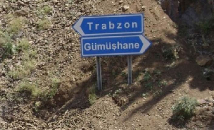 Trabzon Gümüşhane yolunda heyelan tehlikesi