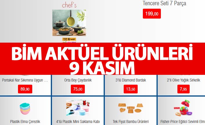 Bim Aktüel Ürünlerinde neler var? Bim Aktüel 9 kasım kampanyaları