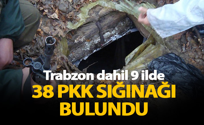 Trabzon dahil 9 ilde 38 sığınak bulundu