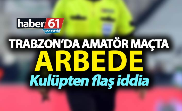 Trabzon’da amatör maçta arbede
