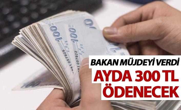 Bakan Müjdeyi verdi - Ayda 300 TL yardım