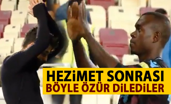 Futbolculardan maç sonu taraftara gitti! Toplu özür!