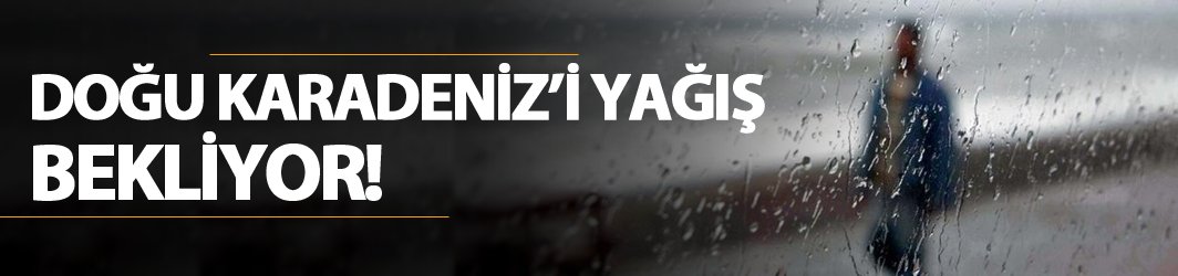 Doğu Karadeniz'i yağış bekliyor!