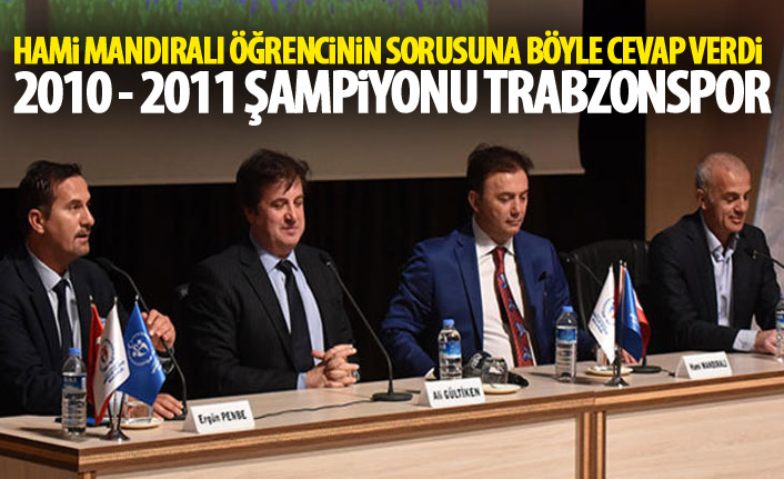 Hami Mandıralı: 'Trabzonspor'un verilmeyen şampiyonluğu var!'