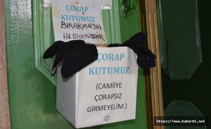 Köy imamından "askıda çorap" projesi 