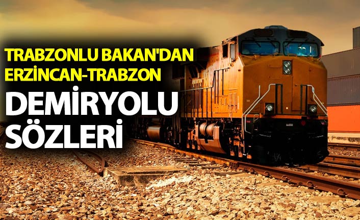 Trabzonlu Bakan'dan Erzincan-Trabzon Demiryolu açıklaması