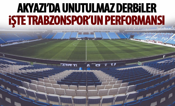 Trabzonspor'un  Akyazı derbileri performansı