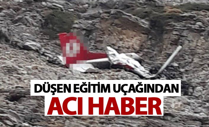 Düşen eğitim uçağından acı haber