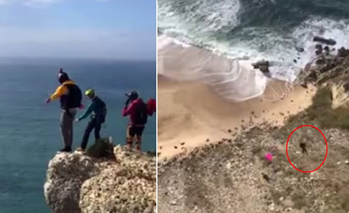 Paraşütü açılmadı yere çakıldı