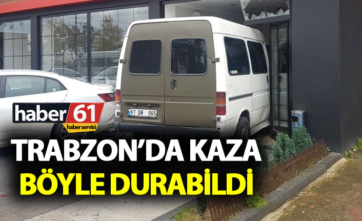 Trabzon'da kaza - İşyerine girdi