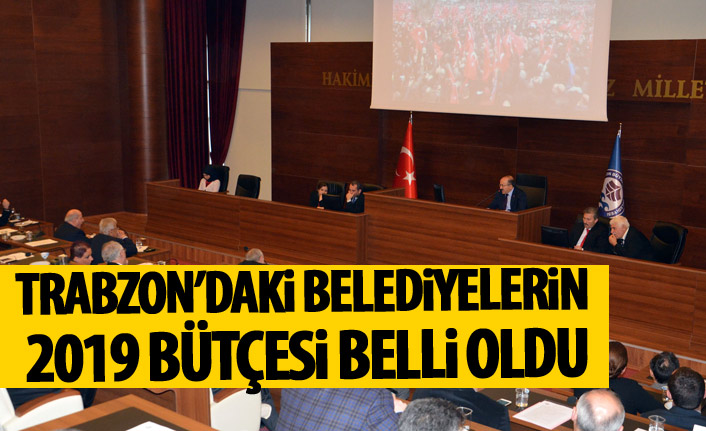Trabzon'daki belediyelerin 2019 bütçesi belli oldu