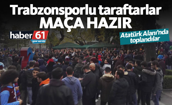 Trabzonsporlu taraftarlar Fenerbahçe maçına hazır