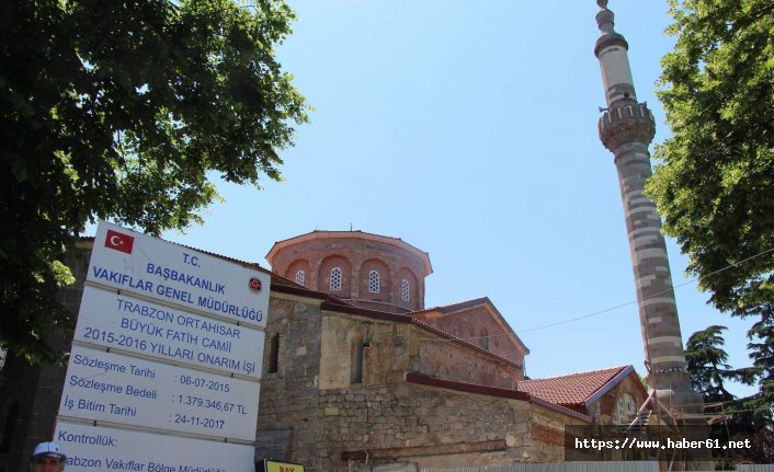 Trabzon'da restore edilen cami ibadete açıldı