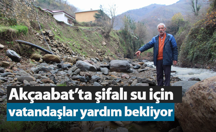 Akçaabat’ta şifalı su için vatandaşlar yardım bekliyor