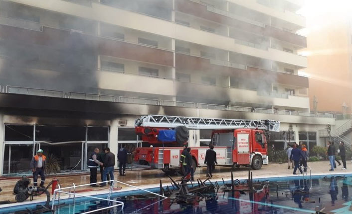 Termal otelde çıkan yangın itfaiye ekipleri tarafından söndürüldü