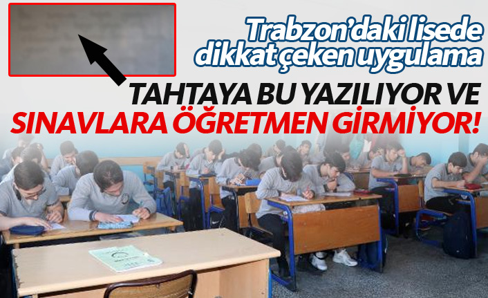Trabzon'daki lisede dikkat çeken uygulama