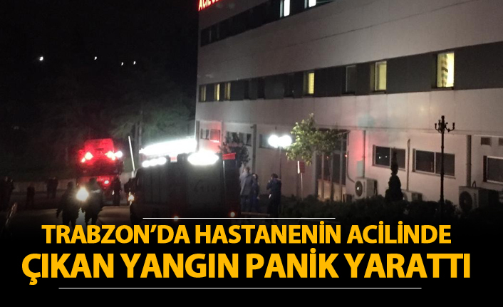 Trabzon'da hastanenin acilinde yangın meydana geldi