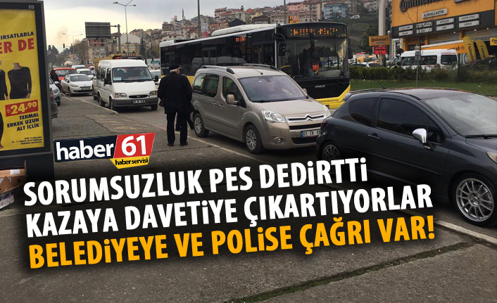 Trabzon’da sorumsuz sürücüler trafiği tehlikeye atıyor