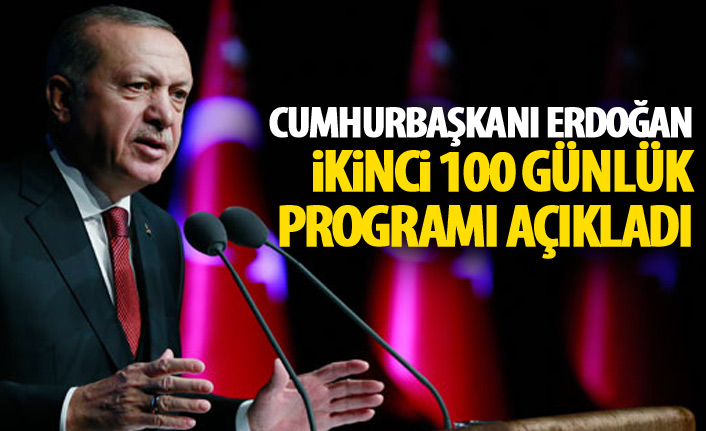 Cumhurbaşkanı Erdoğan ikinci 100 günlük eylem planını açıkladı