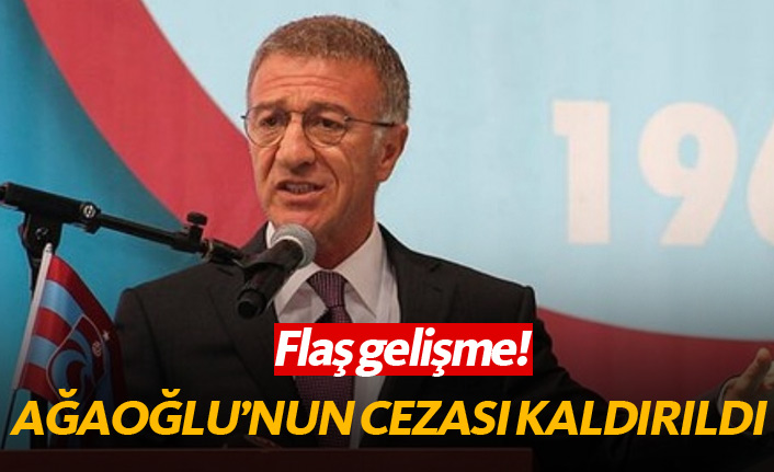 Ağaoğlu'nun cezası kaldırıldı!