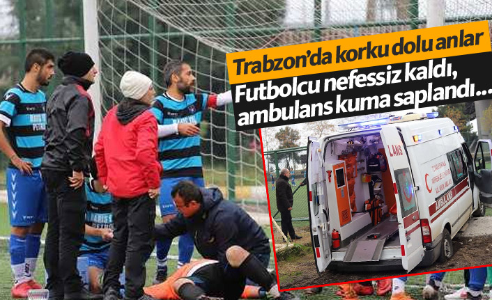 Trabzon'da amatör maçta korku dolu anlar