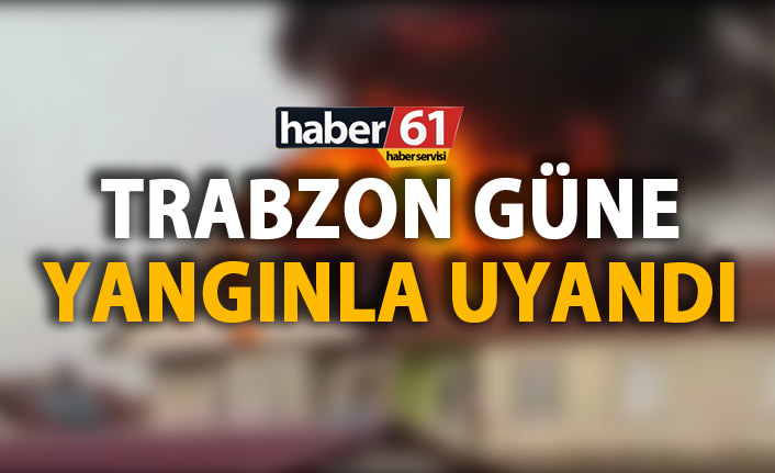 Trabzon yangınla uyandı