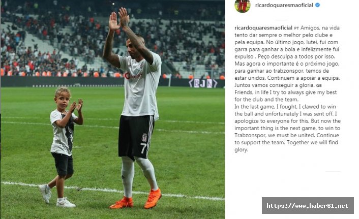 Quaresma Trabzonspor maçı için çağrı yaptı