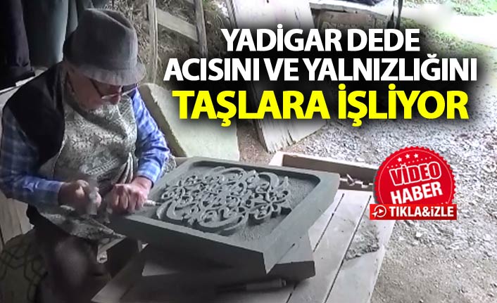 Trabzon'da 13 yıldır taşa şekil veriyor