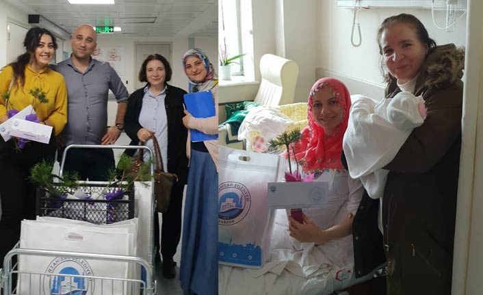 Bebeklerin ilk hediyeleri fidanlar oldu