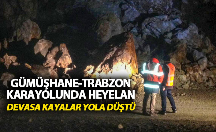 Gümüşhane-Trabzon karayolunda heyelan