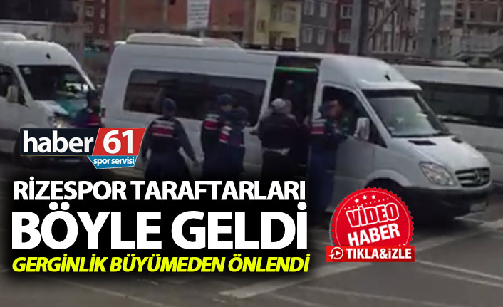 Trabzonspor ve Rizespor taraftarları arasında gerginlik