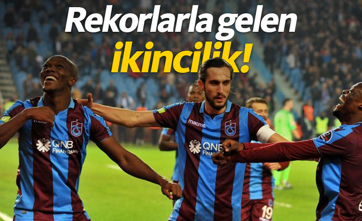 Trabzonspor ikinciliğe rekorlarla yerleşti